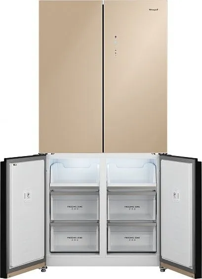 Холодильник WEISSGAUFF WCD 510 Built-in Inverter NoFrost Сhampagne Glass