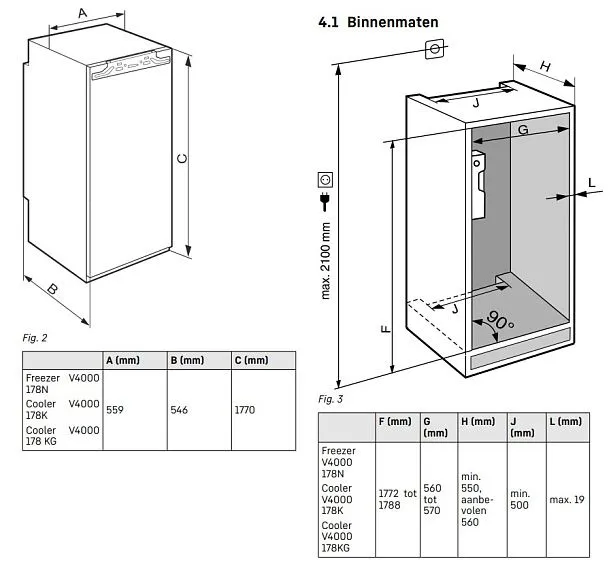 Холодильник V-ZUG Cooler V4000 178K CO4T-51139
