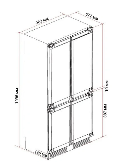 Холодильник HIBERG S-RFQ 800 B inverter