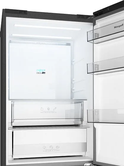 Холодильник WEISSGAUFF WFD 450 Total NoFrost Inverter Dark Grey Built-in