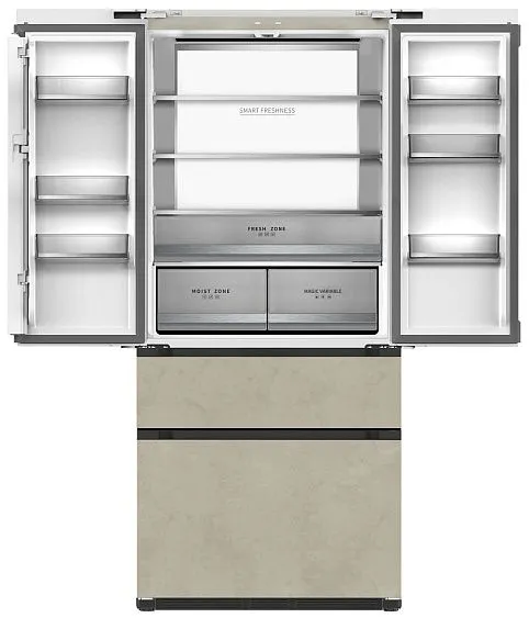 Холодильник TESLER RFD-517BI MARBLE BEIGE