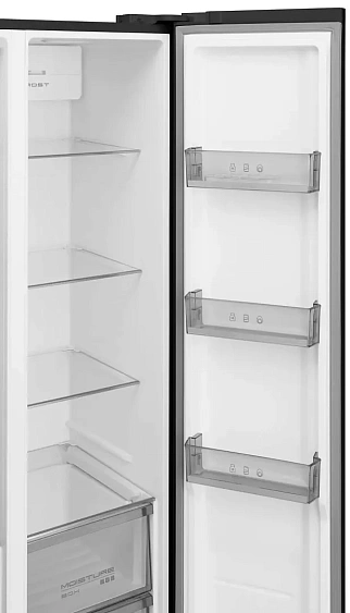 Холодильник MEFERI MFR83BLACK IX TOTAL NO FROST SIDE BY SIDE COMFORT