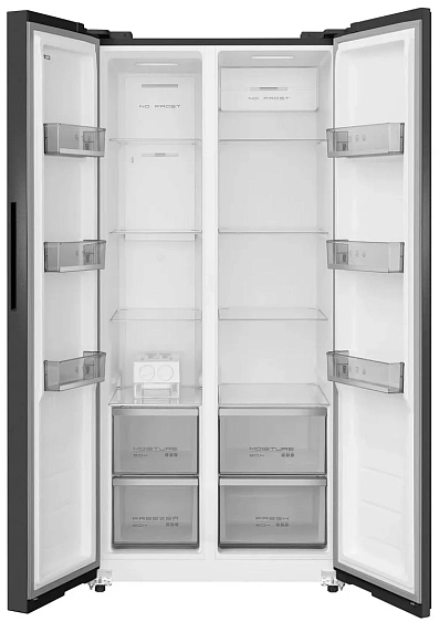 Холодильник MEFERI MFR83BLACK IX TOTAL NO FROST SIDE BY SIDE COMFORT