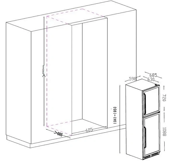 Винный шкаф LA SOMMELIERE MT166DP