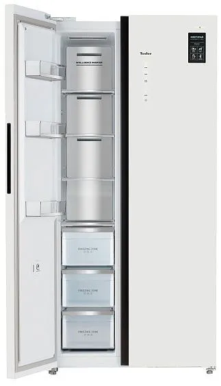 Холодильник TESLER RSD-537BI WHITE MATTE GLASS