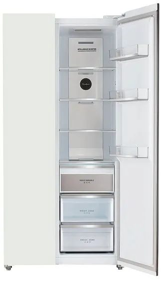 Холодильник TESLER RSD-537BI WHITE MATTE GLASS