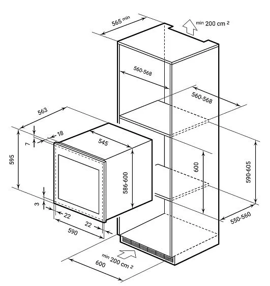 Винный шкаф LEX LWD6036BL dual zone S