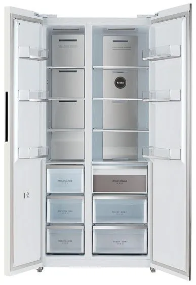 Холодильник TESLER RSD-537BI WHITE MATTE GLASS