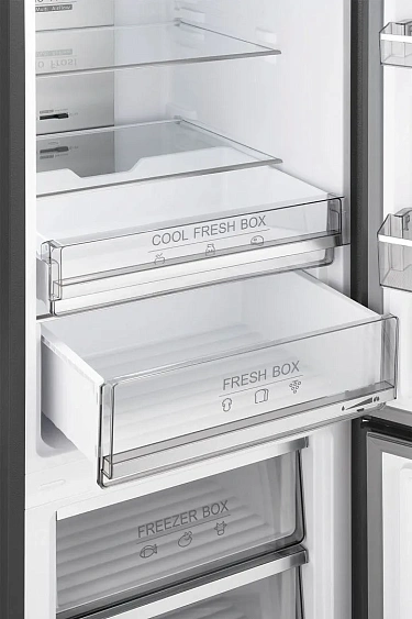 Холодильник WEISSGAUFF WRK 2000 Total NoFrost Inverter Rock Glass