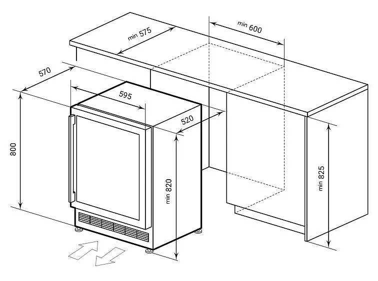 Винный шкаф LEX LWD6054BL