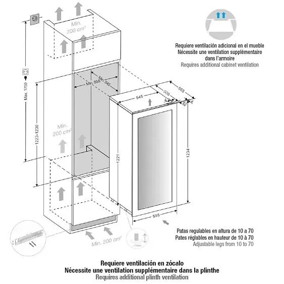 Винный шкаф PANDO PVMAP 124-65 PAR