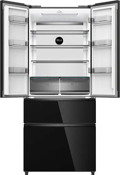 Холодильник WEISSGAUFF WFD 450 Built-in Inverter NoFrost Black Glass