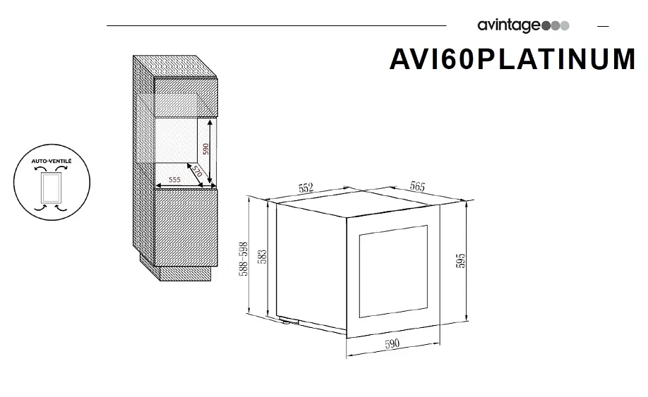 Винный шкаф AVINTAGE AVI60PLATINUM