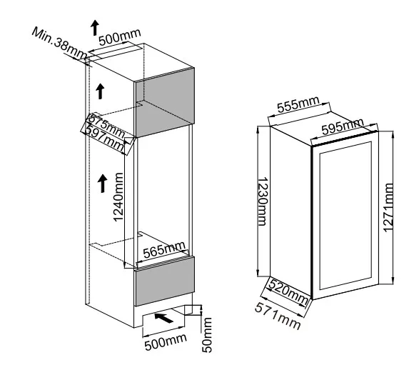 Винный шкаф MC WINE W60B