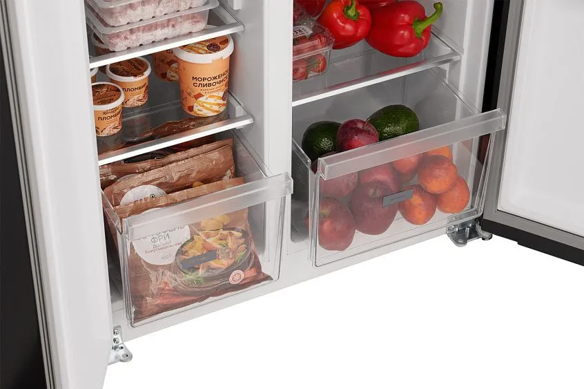 Холодильник WEISSGAUFF WSBS 600 B NoFrost Inverter Water Dispenser