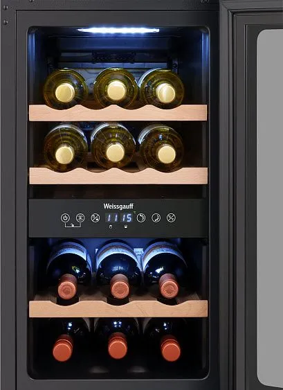 Винный шкаф WEISSGAUFF WWC-16 DualZone Compressor