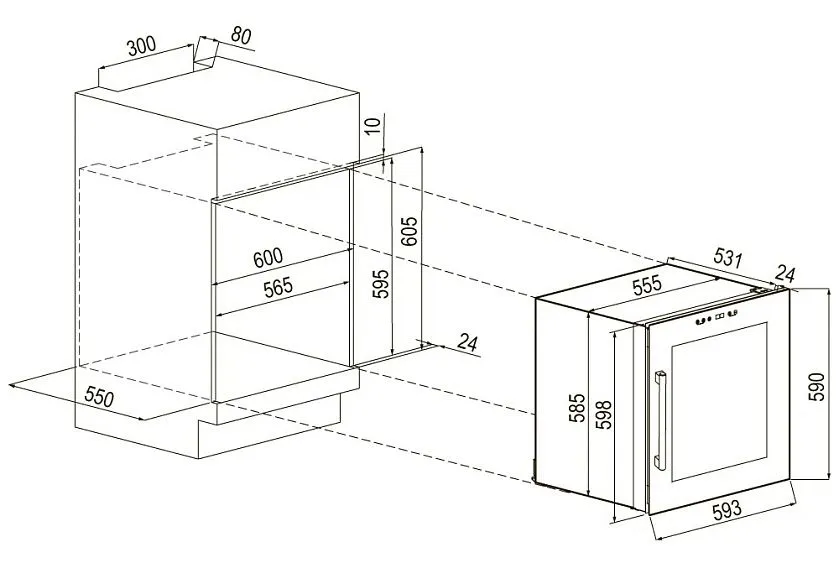 Винный шкаф KRONA BADEN 60/30 BL