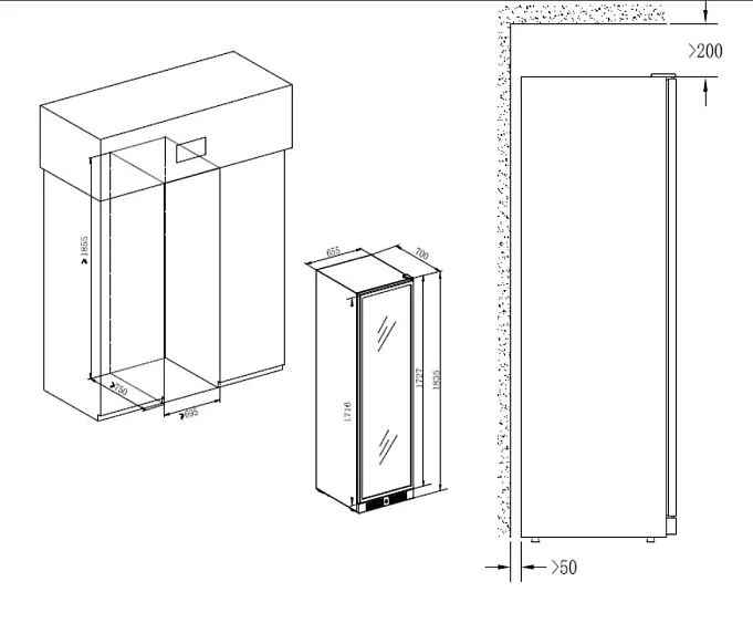 Винный шкаф TEMPTECH CPRO1800DRB-24