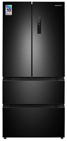 Холодильник MEFERI MFR83BLACK IX TOTAL NO FROST FRENCH DOOR COMFORT