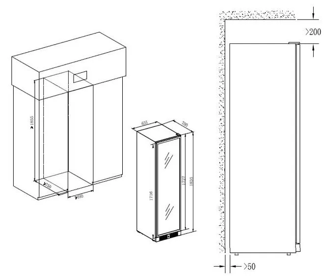Винный шкаф TEMPTECH CPRO1800SRB-24