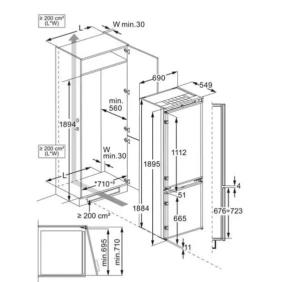 Холодильник ELECTROLUX E7TNGE75S
