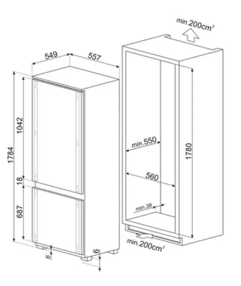 Холодильник SMEG C9174DN2D1