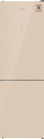 Холодильник WEISSGAUFF WRK 185 Total NoFrost Inverter Beige Glass