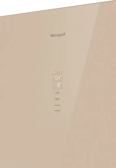 Холодильник WEISSGAUFF WRK 195 D Full NoFrost Beige Glass