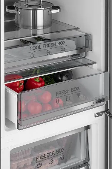 Холодильник WEISSGAUFF WRK 195 D Full NoFrost Beige Glass