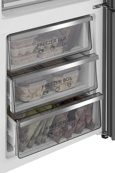 Холодильник WEISSGAUFF WRK 195 D Full NoFrost Beige Glass