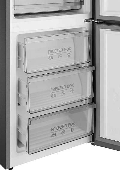 Холодильник WEISSGAUFF WRK 185 Total NoFrost Inverter Beige Glass