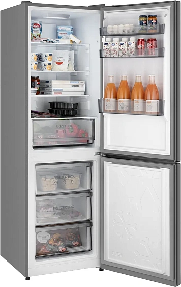 Холодильник WEISSGAUFF WRK 185 Total NoFrost Inverter Beige Glass