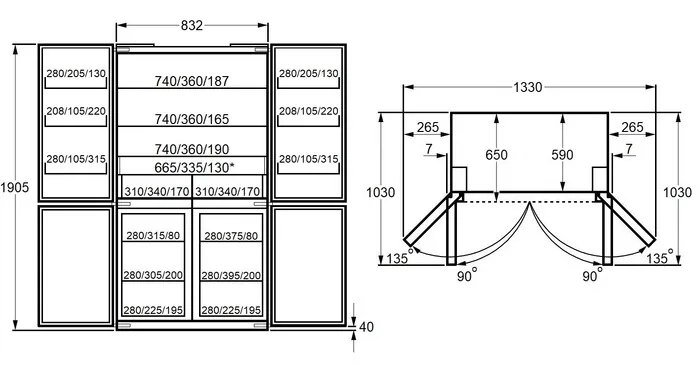 Холодильник MAUNFELD MFF190NFSB01