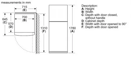 Холодильник BOSCH KDN43NW20U
