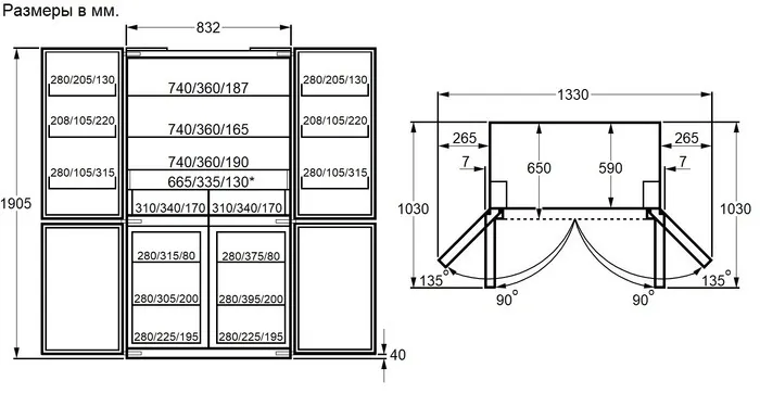 Холодильник MAUNFELD MFF190NFB01