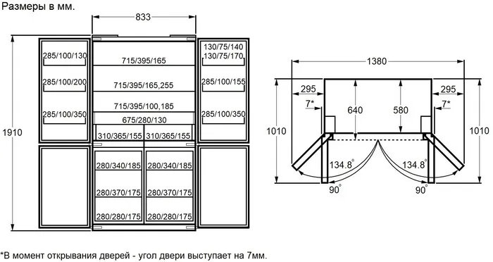 Холодильник MAUNFELD MFF192NFPW01 Inverter