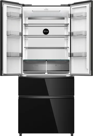 Холодильник WEISSGAUFF WFD 450 Built-in Inverter NoFrost Black Glass