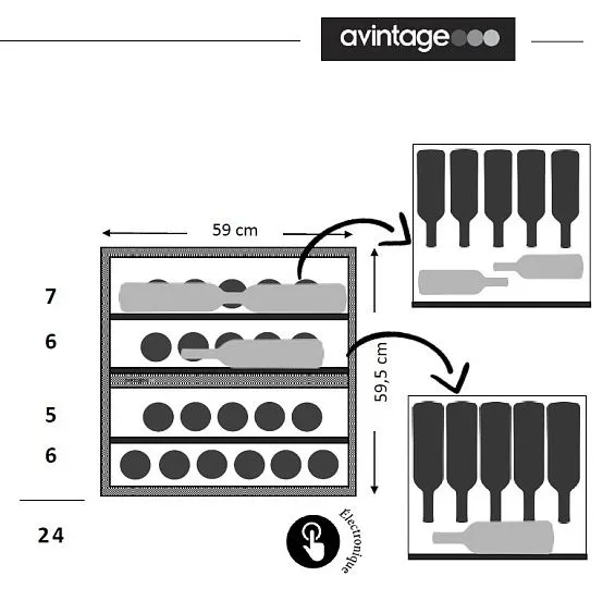 Винный шкаф AVINTAGE AVI60PLATINUM
