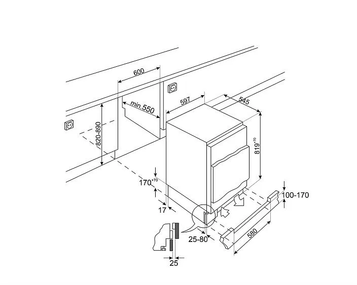 Морозильная камера SMEG U8F082DE1