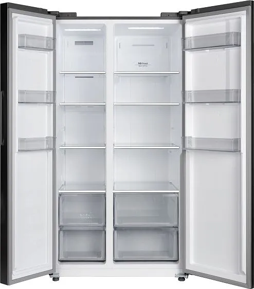 Холодильник WEISSGAUFF WSBS 550 Built-in NoFrost Inverter Black Glass