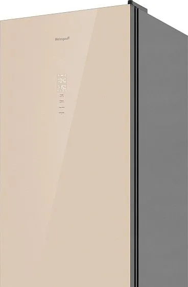 Холодильник WEISSGAUFF WRK 2000 Total NoFrost Inverter Beige Glass