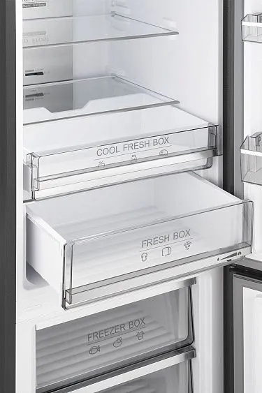 Холодильник WEISSGAUFF WRK 2000 Total NoFrost Inverter Rock Glass