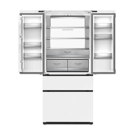 Холодильник TESLER RFD-517BI WHITE GLASS