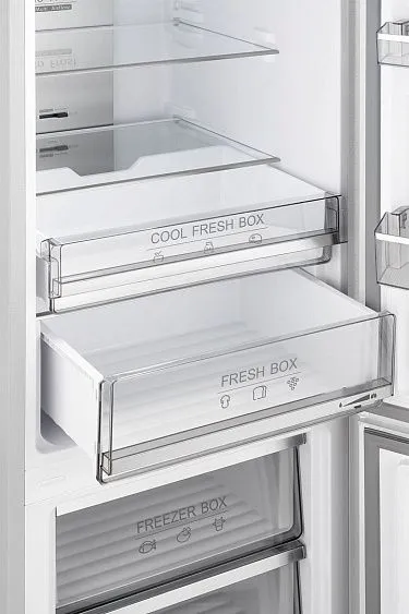 Холодильник WEISSGAUFF WRK 2000 Total NoFrost Inverter White Rock Glass