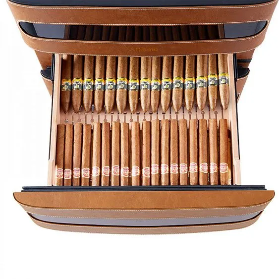 Сигарный шкаф AFIDANO L3 (Коньячная кожа)