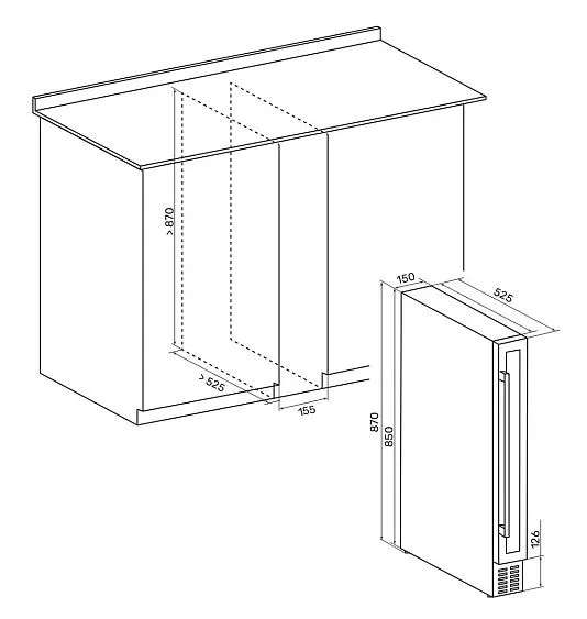 Винный шкаф KUPPERSBERG RBW 15