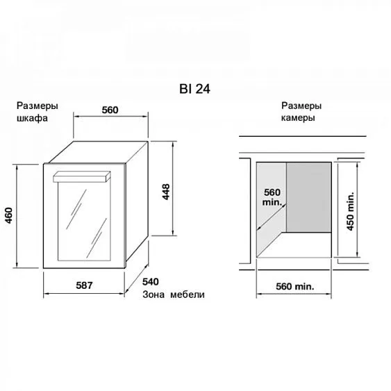 Винный шкаф INDEL B Built-In 24 Home Plus