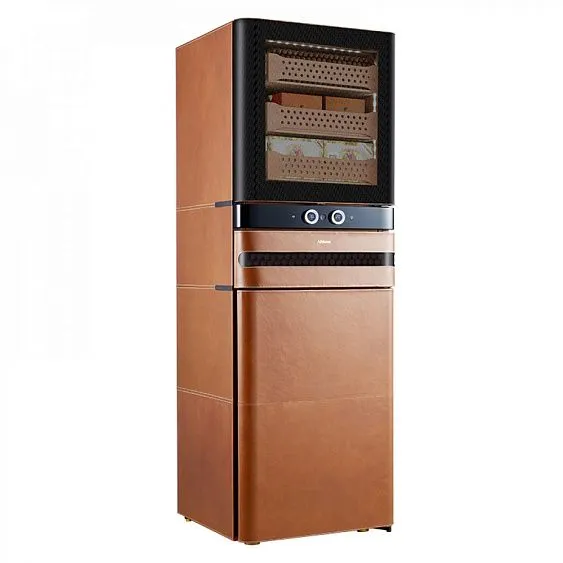 Сигарный шкаф AFIDANO L8 (Коньячная кожа)