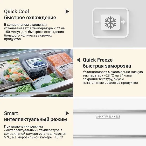 Холодильник TESLER RFD-517BI GRAPHITE
