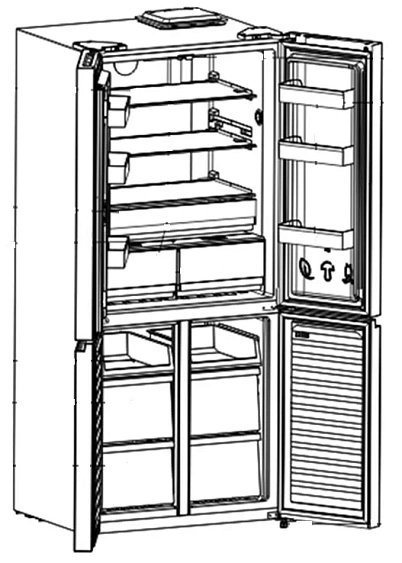 Холодильник MAUNFELD MFF192NFB Inverter